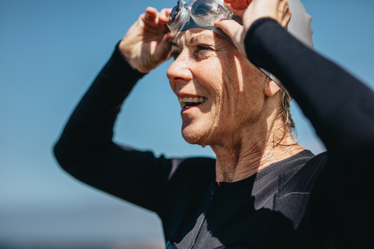 Senior female swimmer